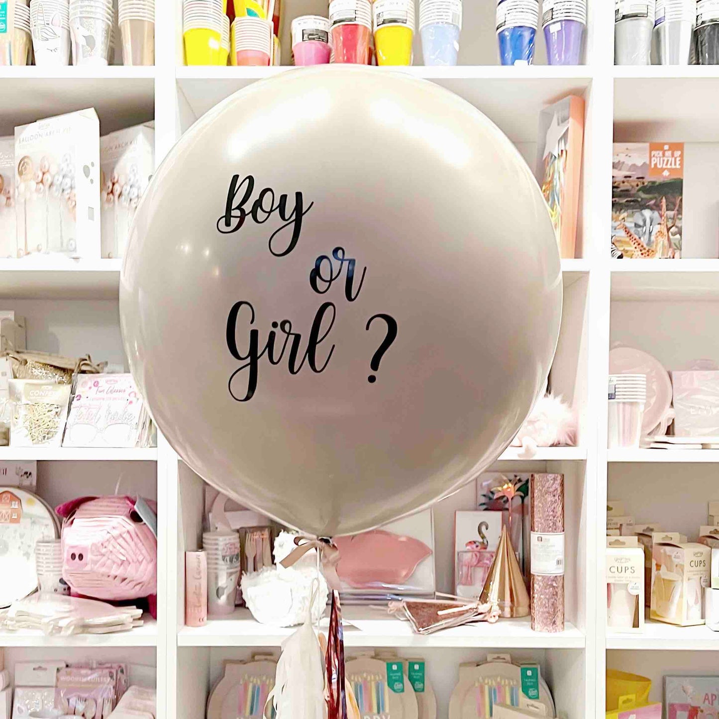 Boy or Girl Inflated Gender Reveal Inflated Balloon