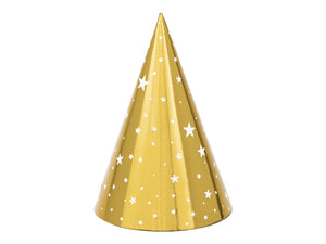 Gold Party Hats with Stars
