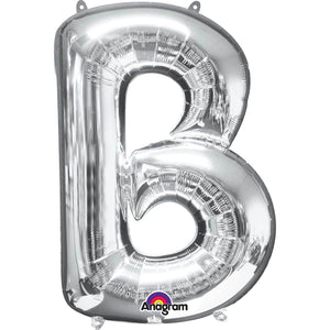 Large Silver Letter Balloons 34"