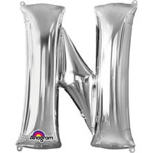 Large Silver Letter Balloons 34"