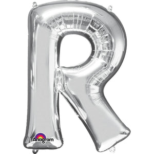 Large Silver Letter Balloons 34"