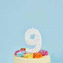 Giant Sprinkle Candle Number 9