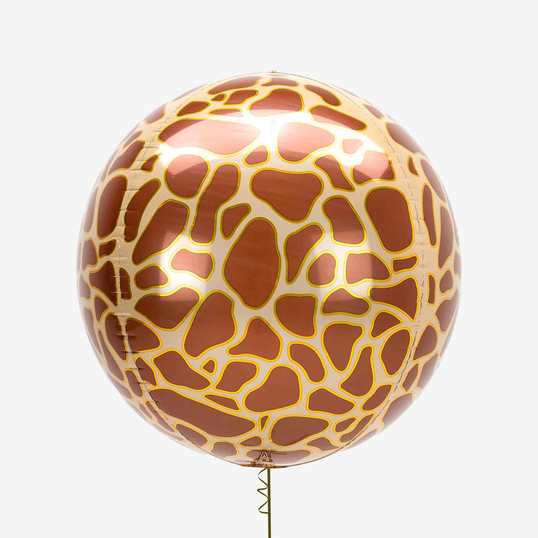 Giraffe Print Orbz Foil Balloons