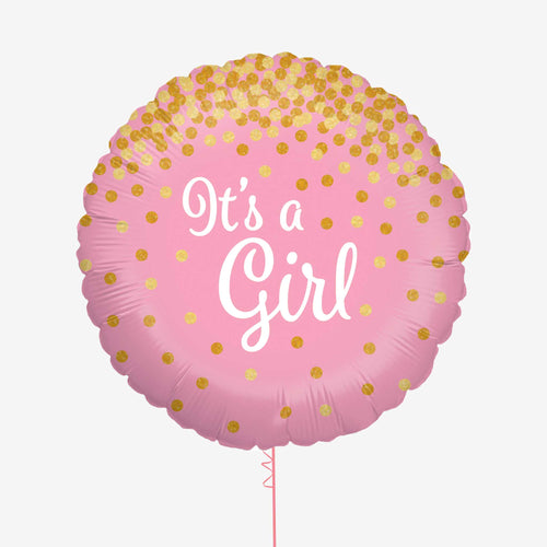 Glittering It’s a Girl Holographic Foil Balloon