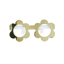 Gold Daisy Paper Glasses 10 Pack