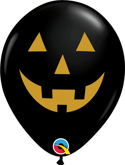Individual 11” Inflated Latex Jack Faces Halloween Balloon