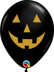 Individual 11” Latex Jack Faces Halloween Balloon