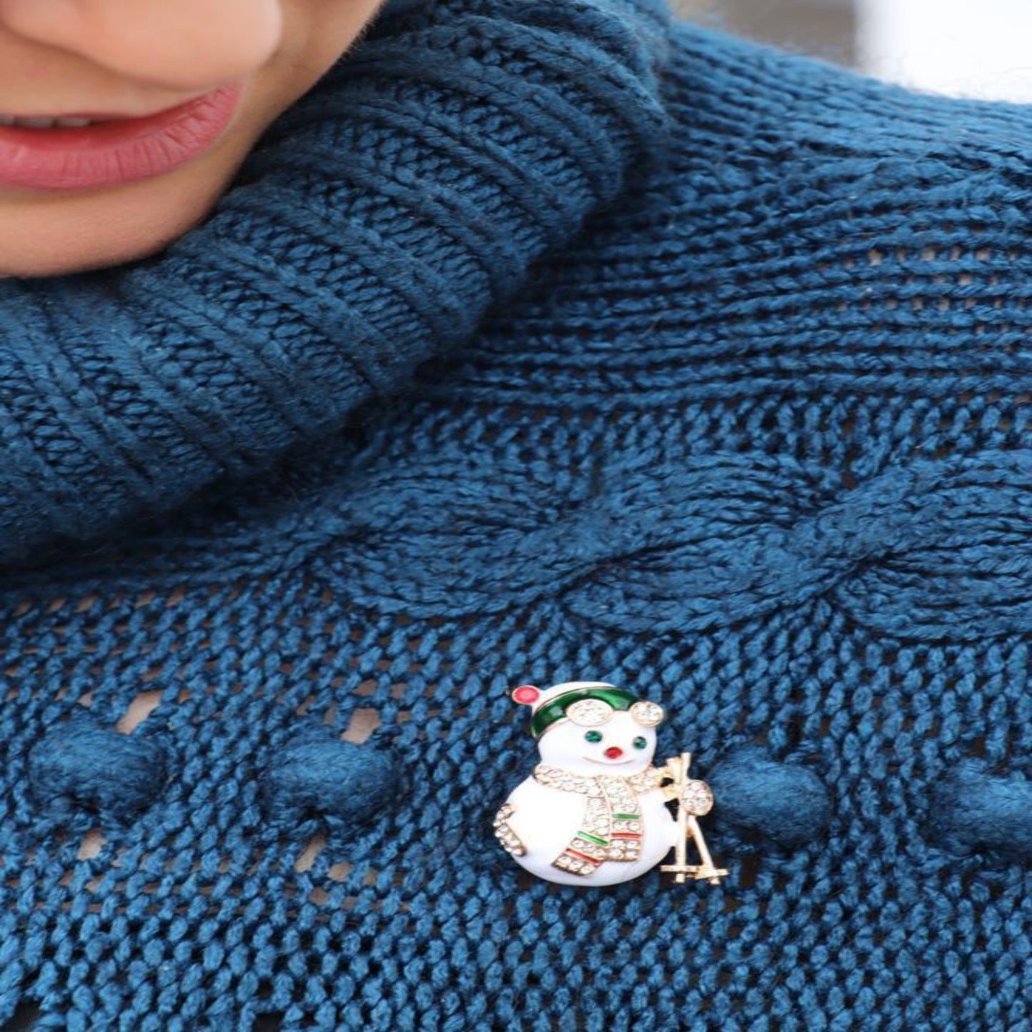 Christmas Entertainment Snowman Enamel Badge