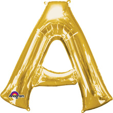 Large Gold Letter Balloons 34"
