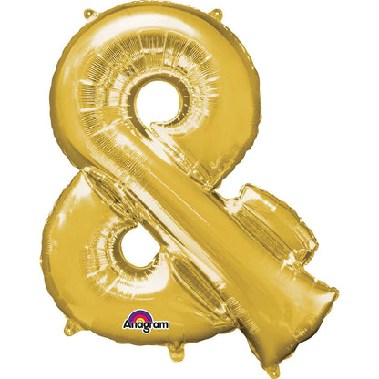 Large Gold Inflated Letter Balloons 34"