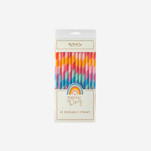 Magical Rainbow Reusable Straws