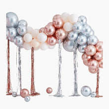 Inflated Metallic Balloon Garland With Streamers