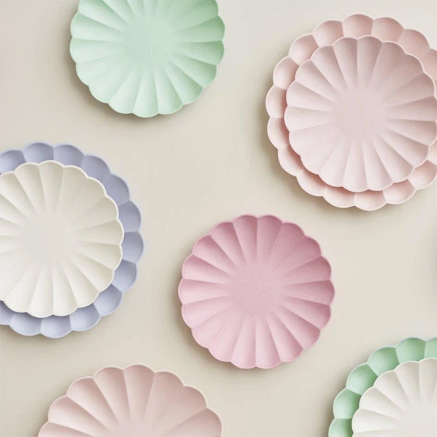 Large Multicolour Compostable Plates by Meri Meri