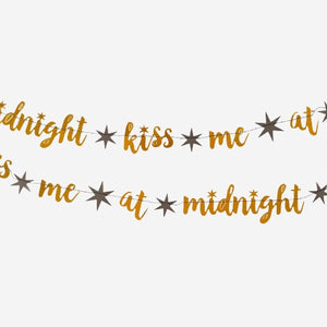 New Year's Eve Kiss Me at Midnight Banner