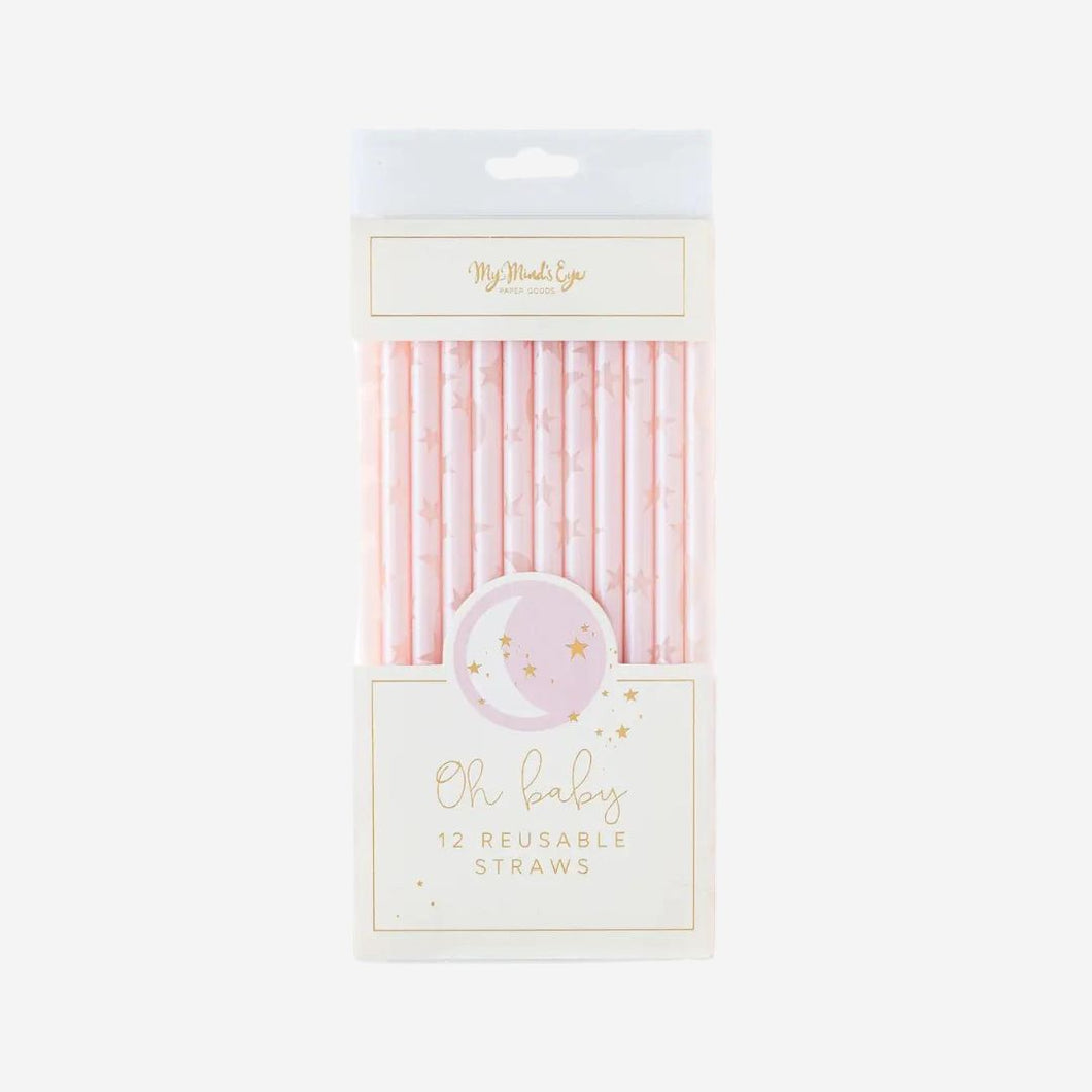 Baby Pink Reuseable Straws