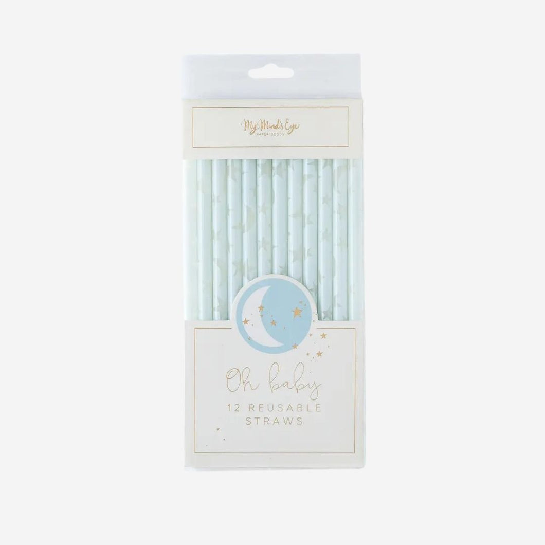 Baby Blue Reuseable Straws