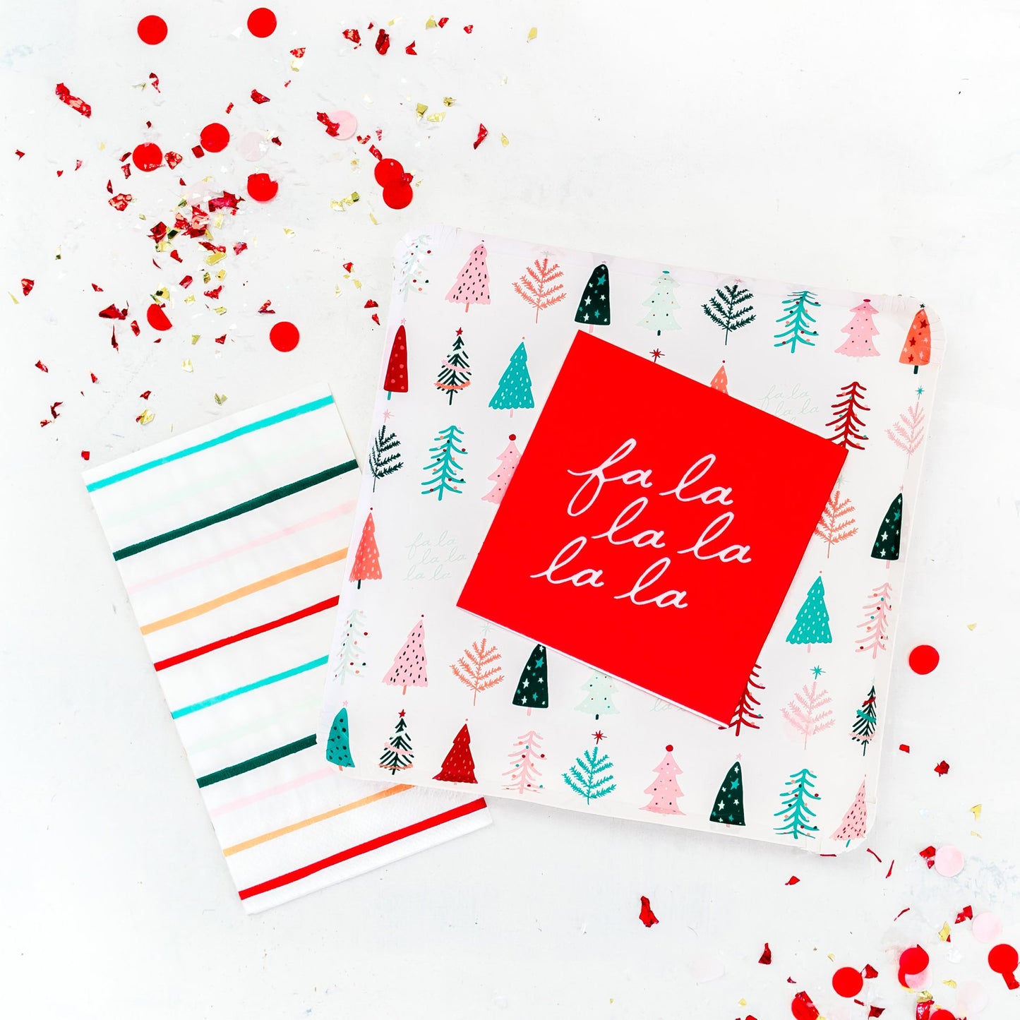 Fa la la la Party Christmas Cocktail Napkin