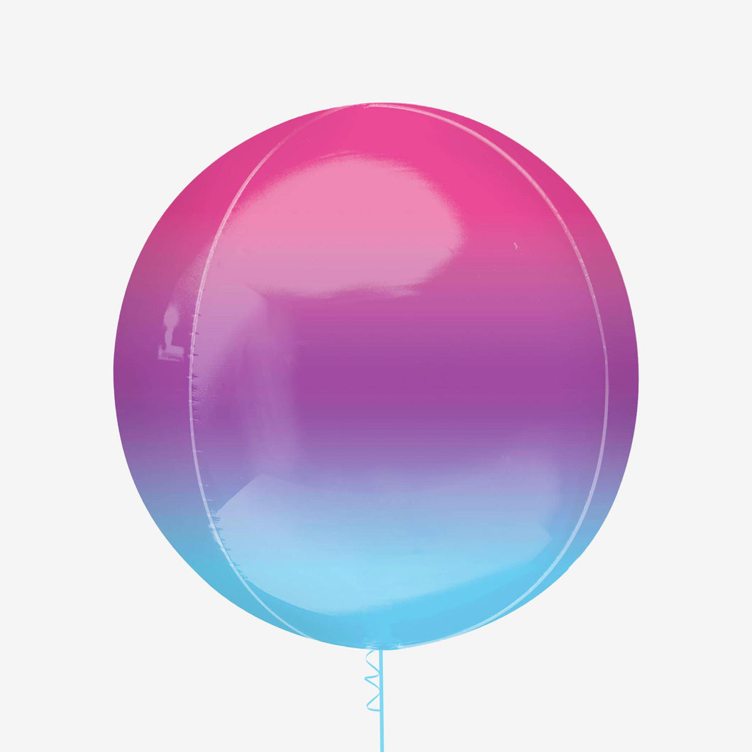 Ombre Purple, blue and pink orbs balloon