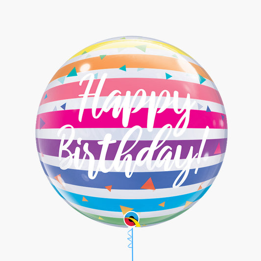 Birthday Bright Rainbow Stripes