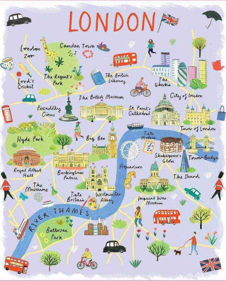 Map Jigsaw Puzzle London 250 pieces