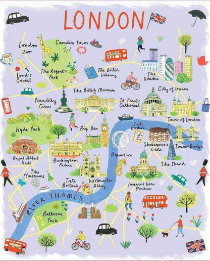 Map Jigsaw Puzzle London 250 pieces