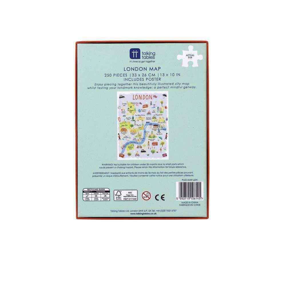Map Jigsaw Puzzle London 250 pieces