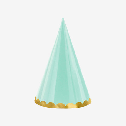 Colorful Party Hats mint green