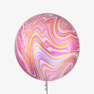 Pink Marblez Orbz Foil Balloon