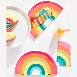 Rainbow Birthday Shaped Plates