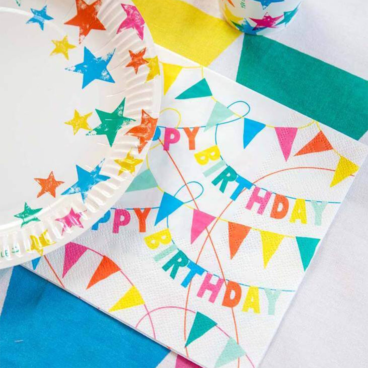 Rainbow Eco Happy Birthday Napkins