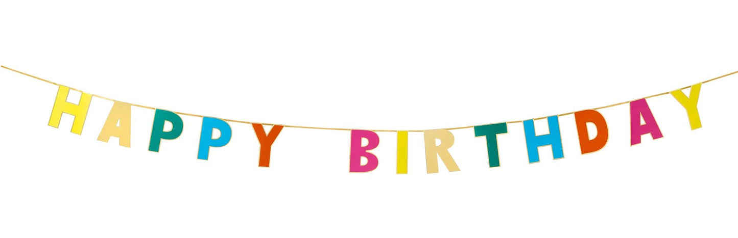Rainbow Happy Birthday Banner