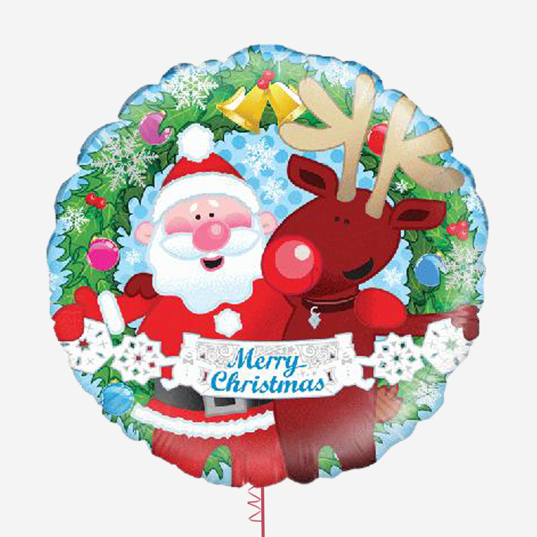 Christmas Friends Holographic Inflated Foil Balloon