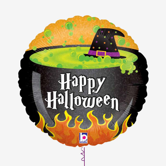 Happy Halloween Cauldron Inflated Foil Balloon