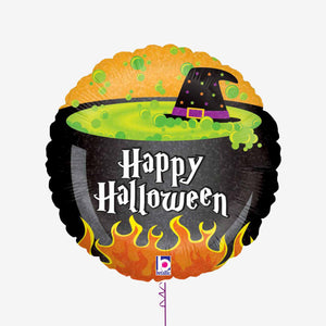Happy Halloween Cauldron 18" Foil Balloon