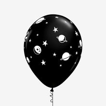 Space Themed Latex Balloons black