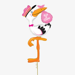 Special Delivery Stork Girl Foil Balloon