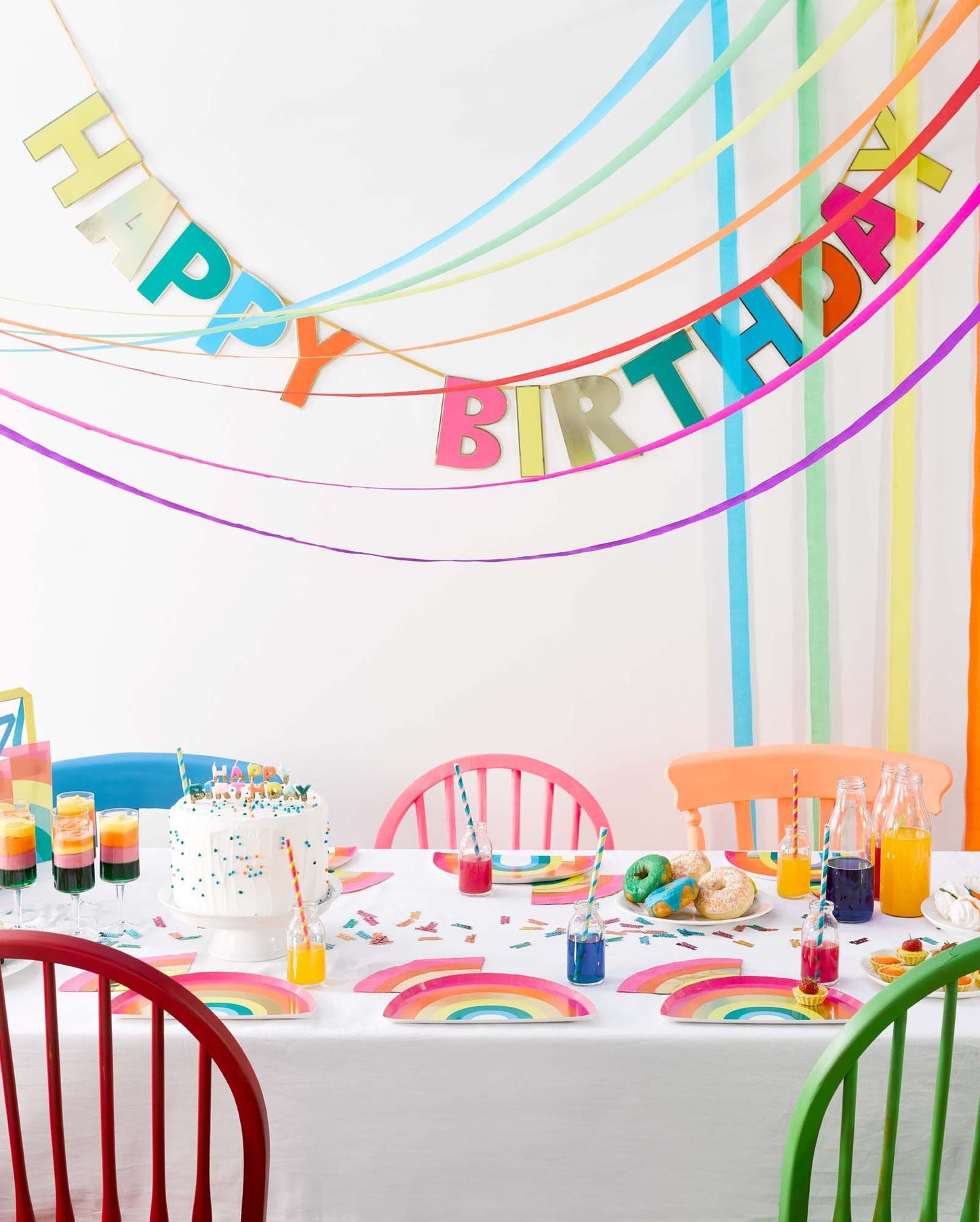 Rainbow Happy Birthday Banner