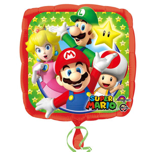Super Mario Standard Foil Balloons (Deflated) S60 - 5PC