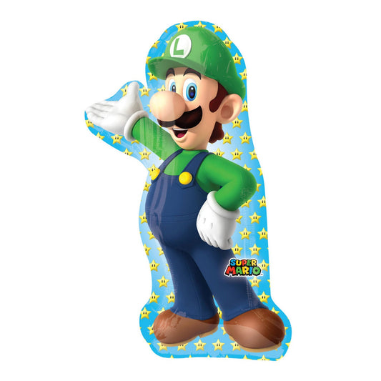 Super Mario Luigi Large Inflated Foil Balloon