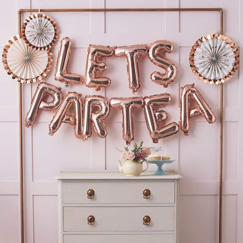 Lets Partea Afternoon Tea Party Balloon Bunting