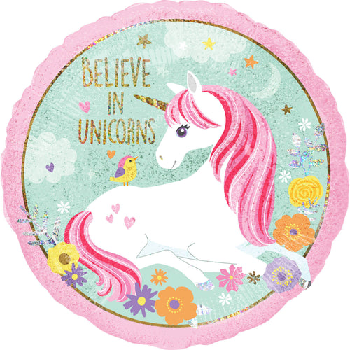 Magical Holographic Inflated Unicorn Foil Balloon