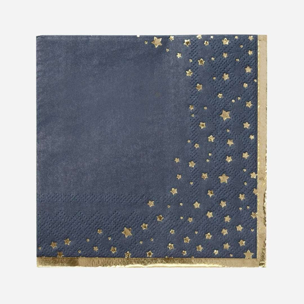 Star Cocktail Blue Napkin