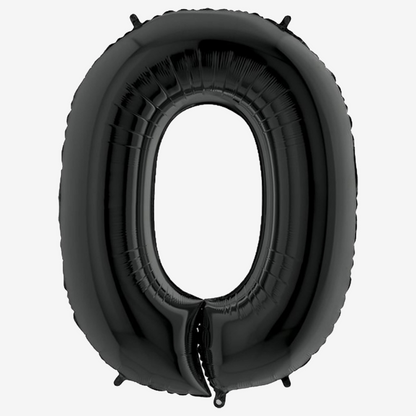 Black Inflated Foil Number Balloons