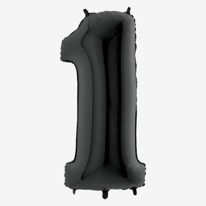 Black Inflated Foil Number Balloons