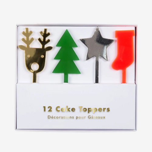 Festive Acrylic Cake Toppers