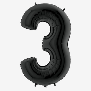 Black Foil Number Balloons