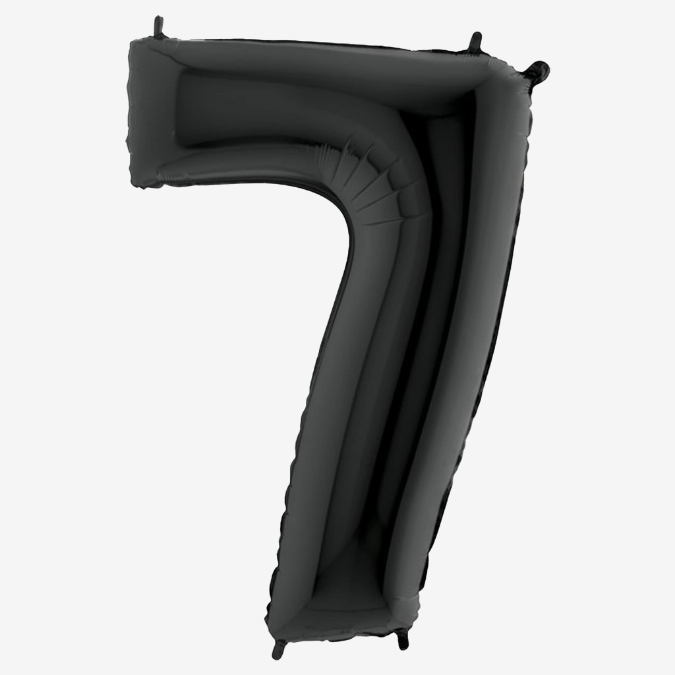 Black Inflated Foil Number Balloons