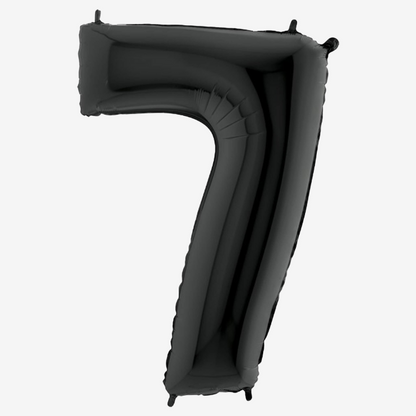 Black Inflated Foil Number Balloons