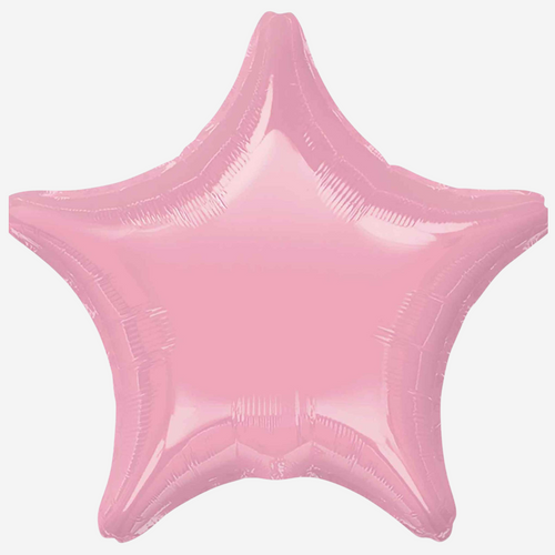 Pastel Pink Star Inflated Foil Balloon