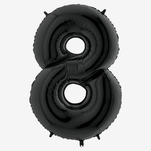 Black Inflated Foil Number Balloons